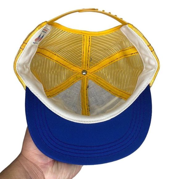 Vintage Notre Dame Hat Fighting Irish Snap Back Trucker Cap Youth USA MADE Mesh - Picture 6 of 7